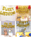 16 Inch Gold Foil Happy Birthday Custom Balloon Banner Party Decor