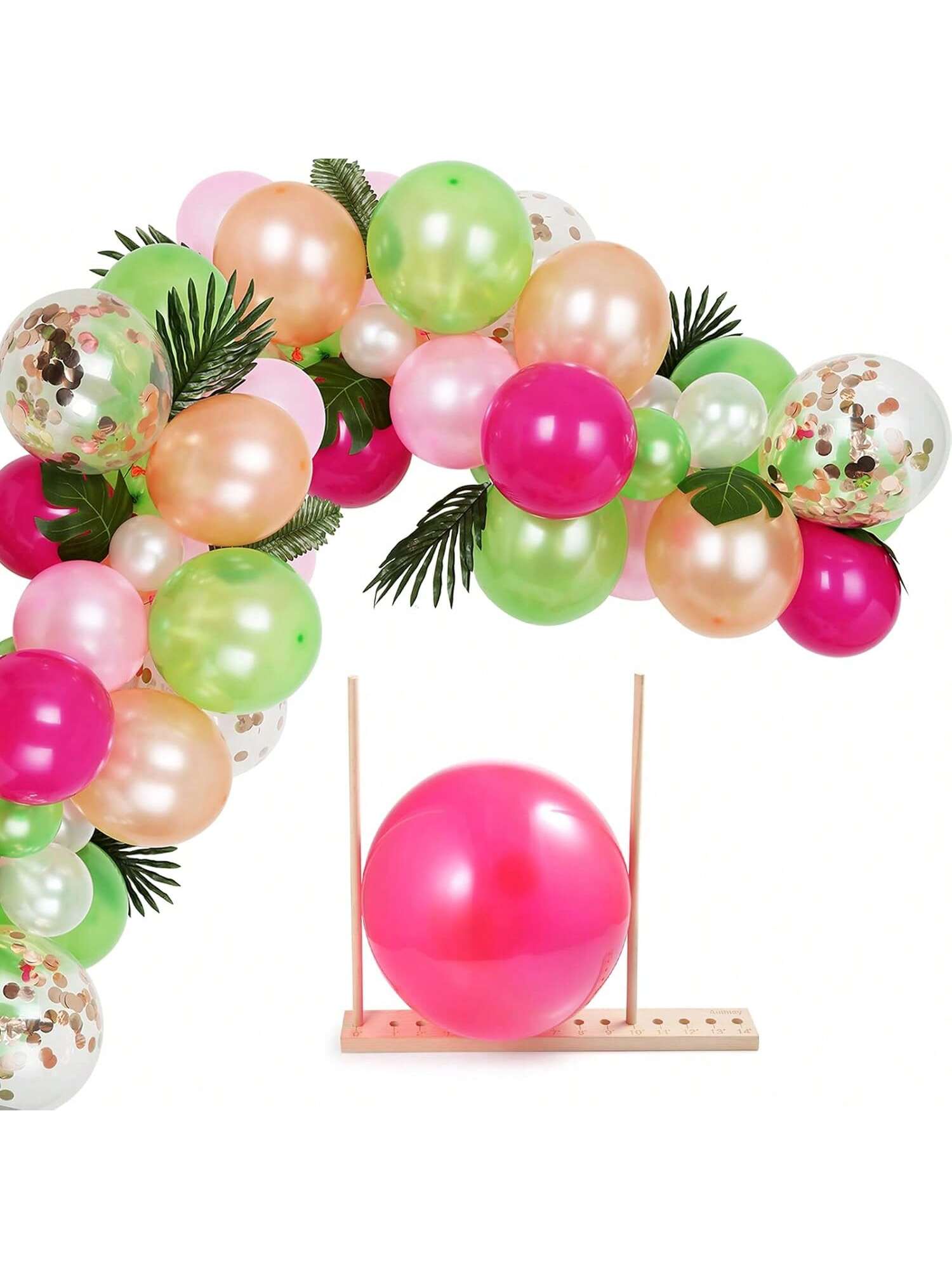 Adjustable Wood Balloon Sizer Ruler 0-14in for Party Arches & Decor