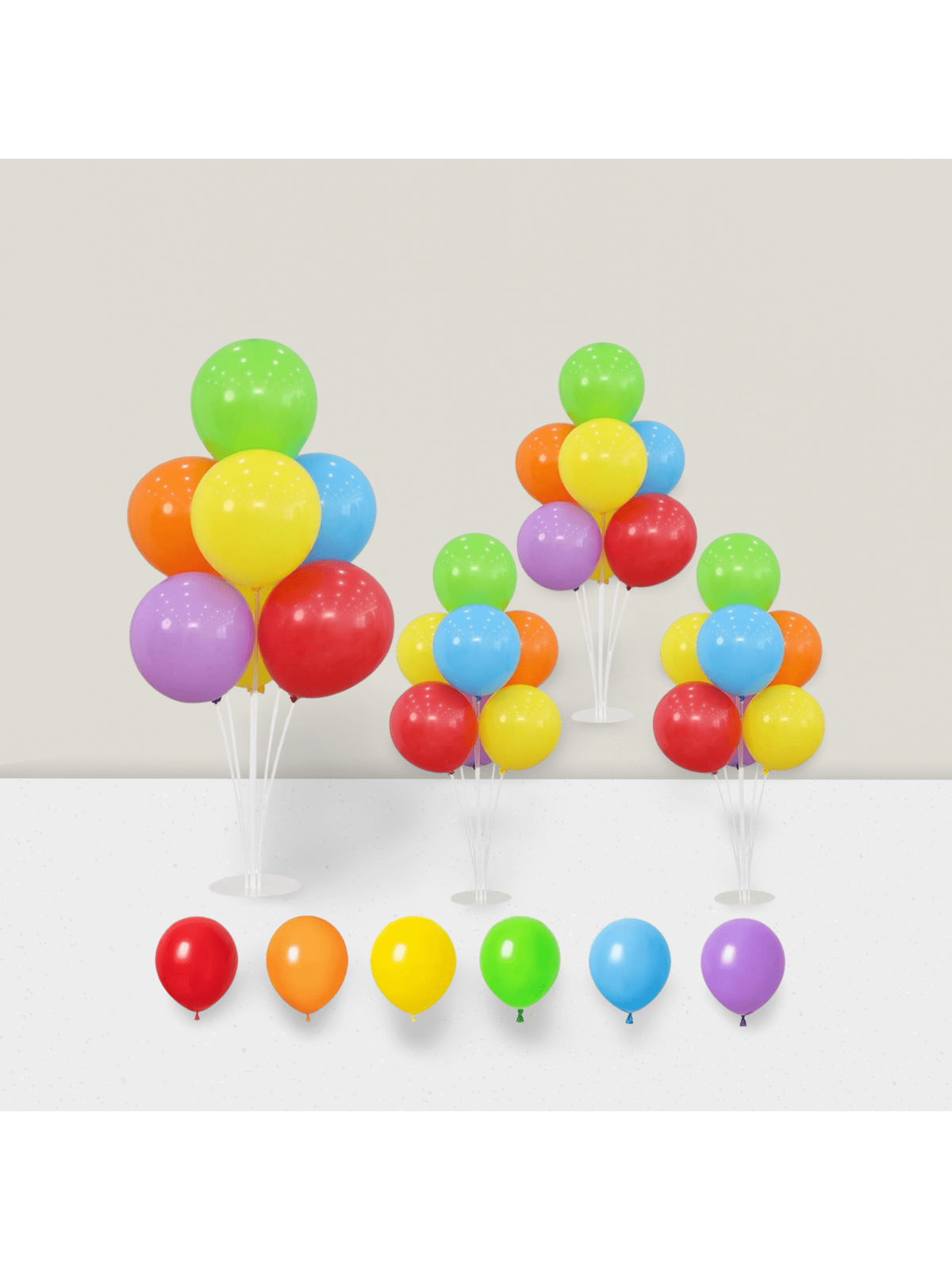 4PCS Balloon Stand Kit Table Centerpieces for Rainbow Birthday Decor