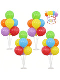 4PCS Balloon Stand Kit Table Centerpieces for Rainbow Birthday Decor