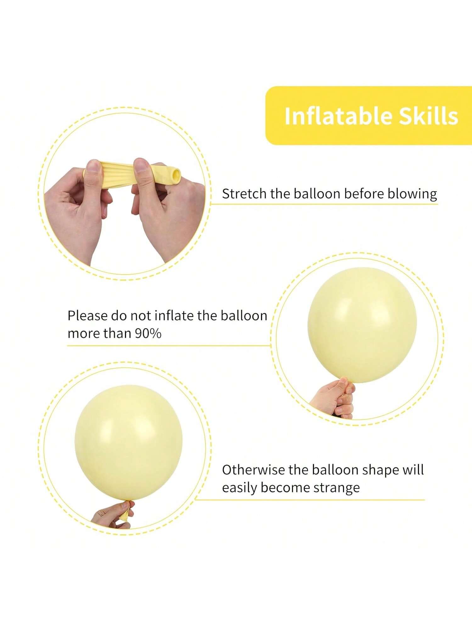 87pcs Pastel Yellow Balloons (18-5") For Garland & Arch – Premium Latex For Party & Shower Decor -