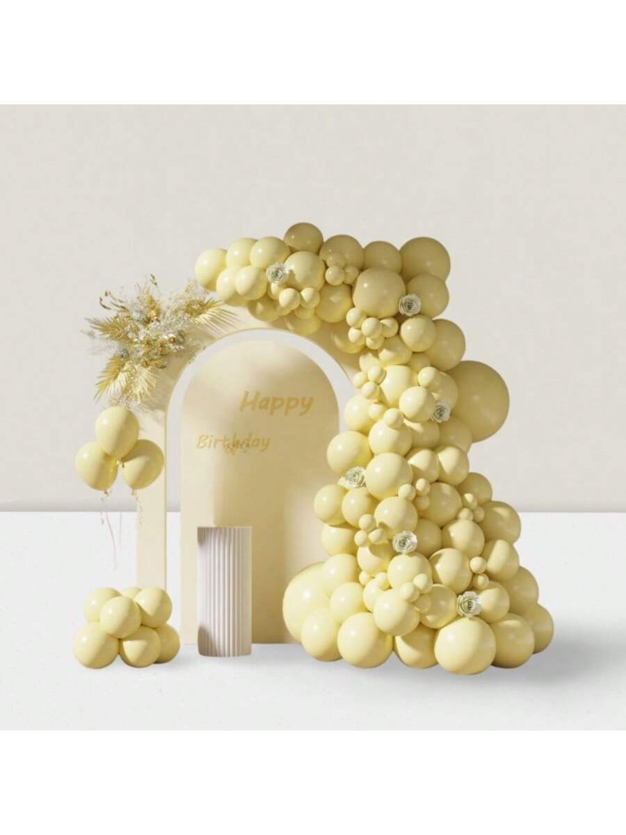 87pcs Pastel Yellow Balloons (18-5") For Garland & Arch – Premium Latex For Party & Shower Decor -