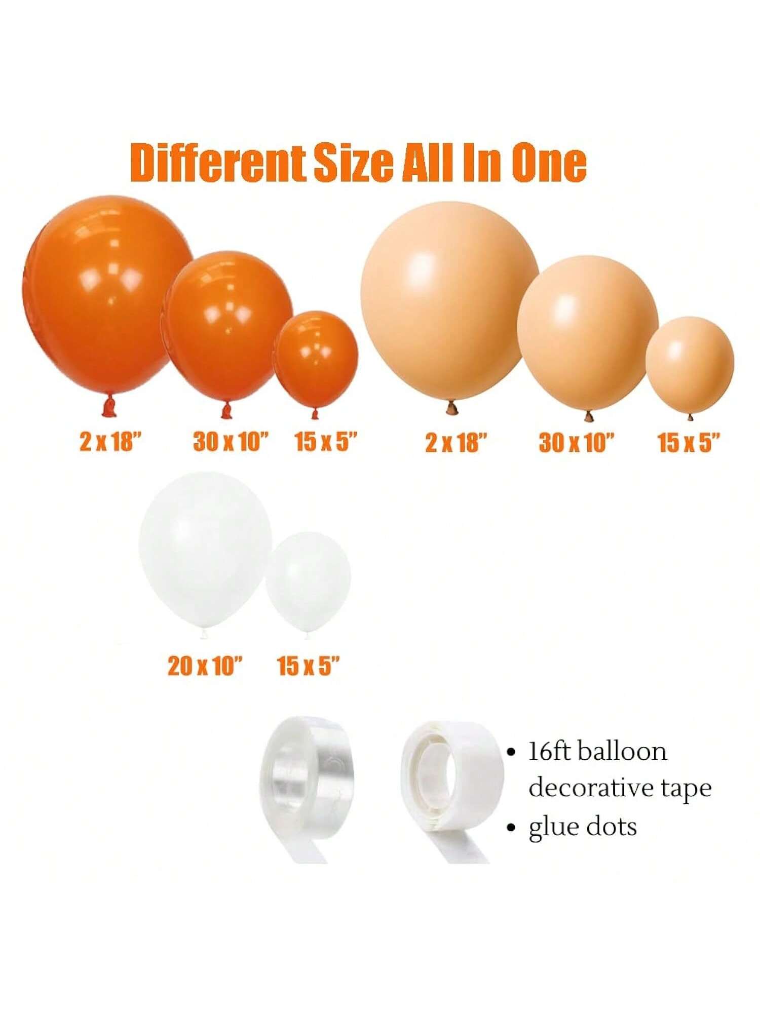 DIY Orange Balloon Arch Kit "Little Cutie Is On The Way" Showers & Birthday Party Decor