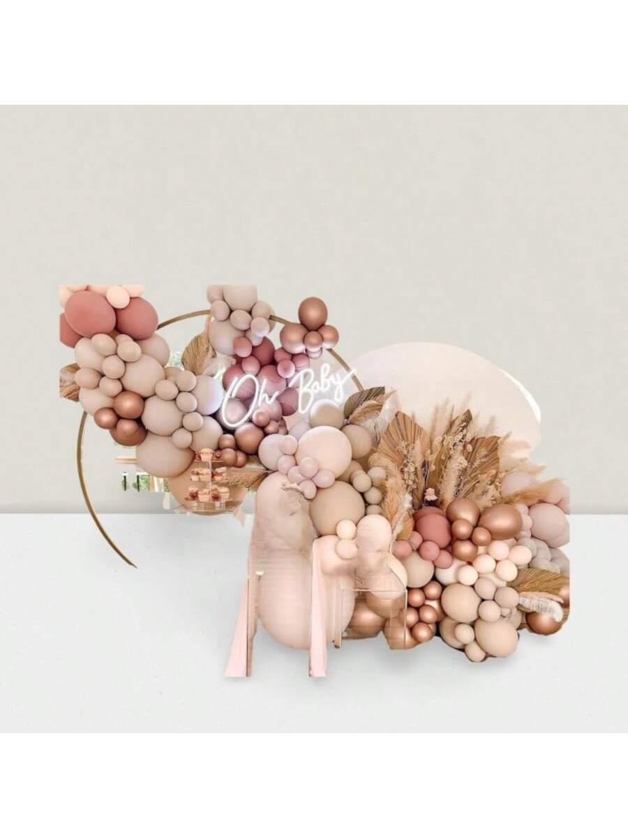 147pcs Boho Balloon Garland Kit Pastel Pink Dusty Rose Party Decor