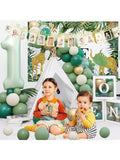 Wild One Jungle 1st Birthday Decor – Boy's Party &  Showers Balloon Garland Kit
