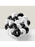 60 Bride or Die Black and White Bachelorette Balloons with Skulls for Party Decor