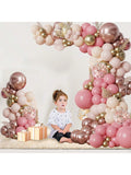 Blush Pink & Rose Gold Balloon Arch Kit for Birthday & Shower Decor