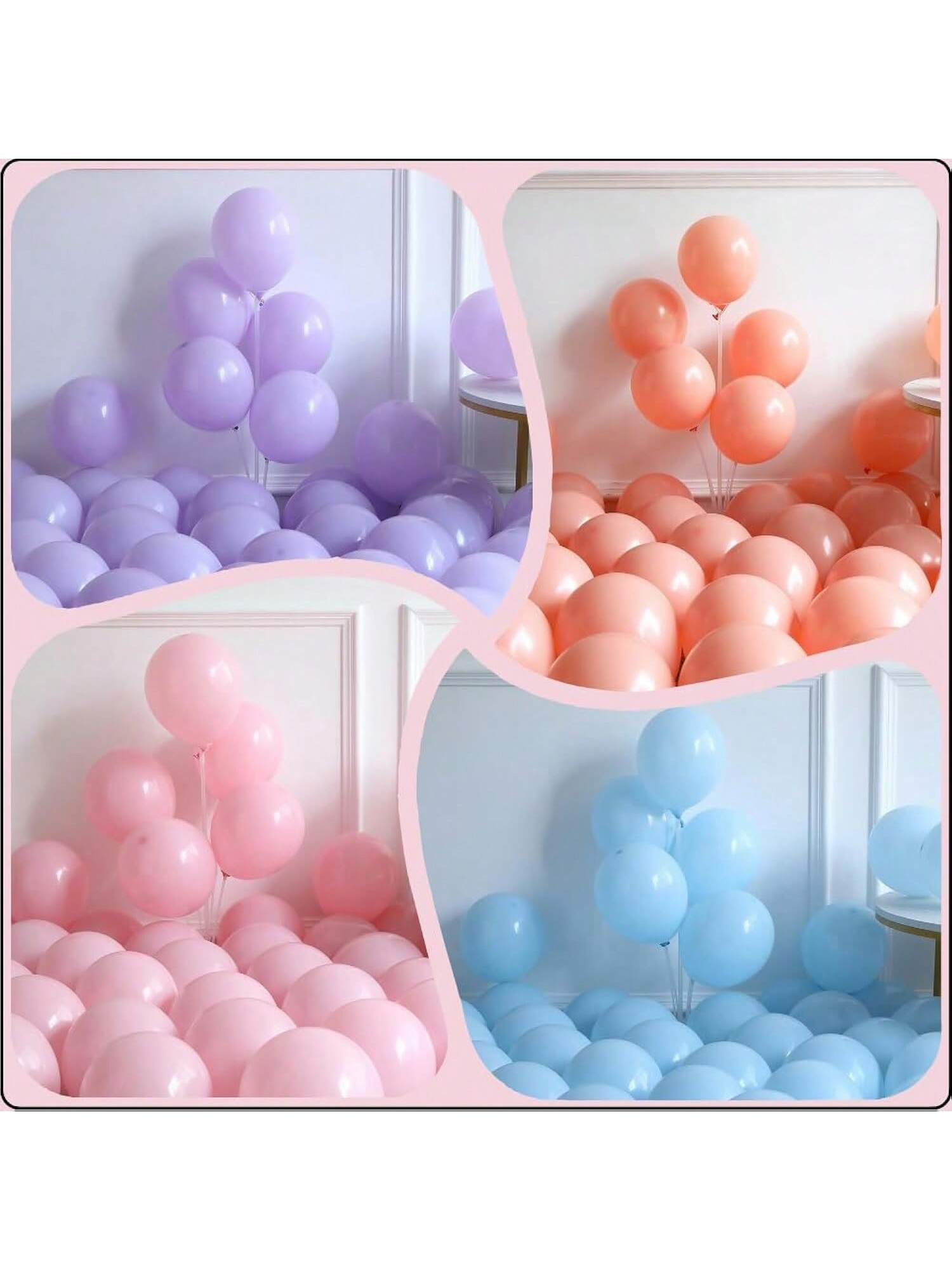 150pcs Pastel Halloween Balloon Kit Blue & Pink with Ghosts & Spiders for Party