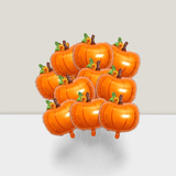 10pcs Pumpkin Foil Balloons – Orange Balloons For Fall, Thanksgiving, Halloween & Baby Showers -