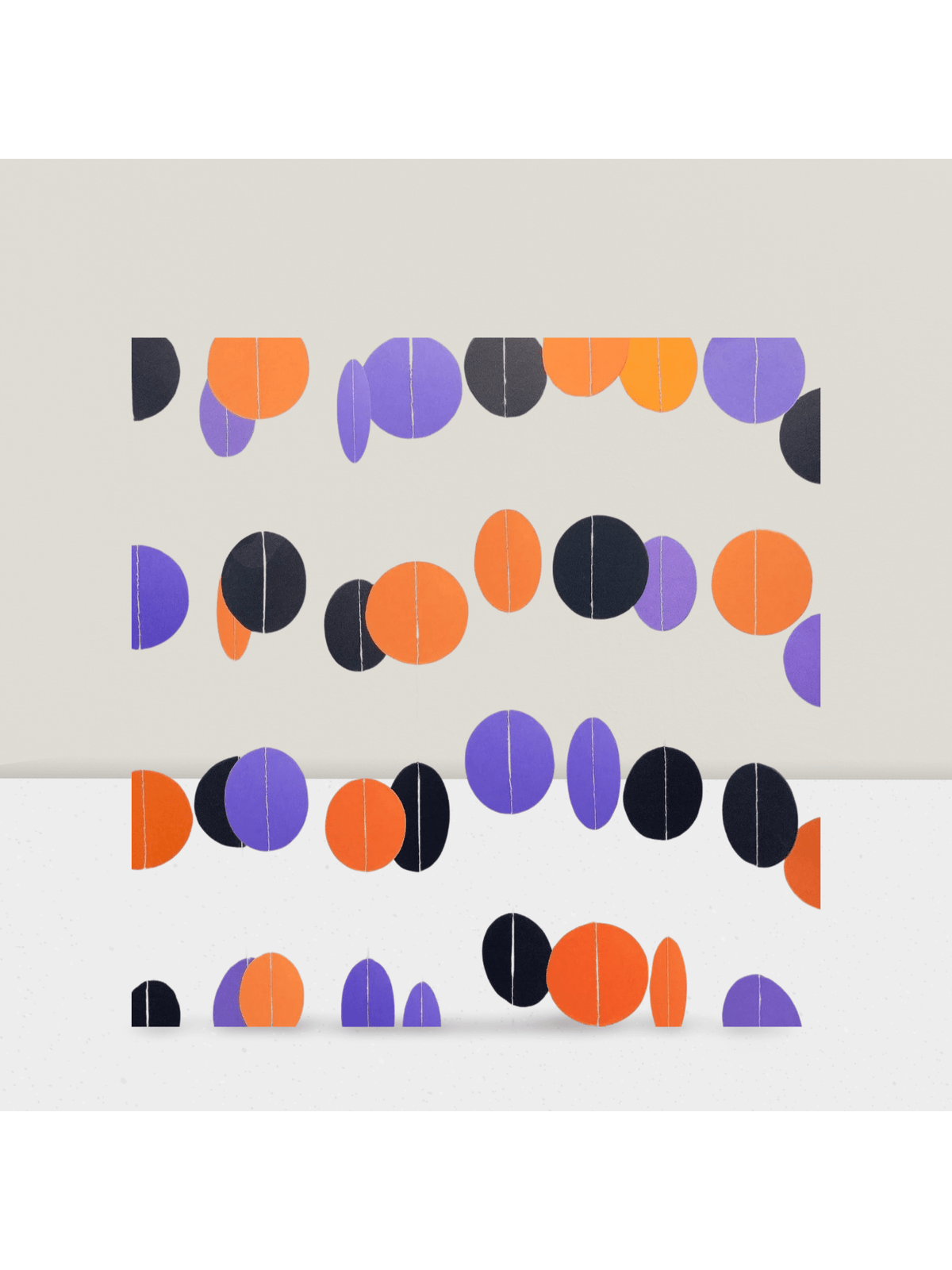 52 Ft Black Orange Purple Paper Garland for Halloween Party Wedding and Showers
