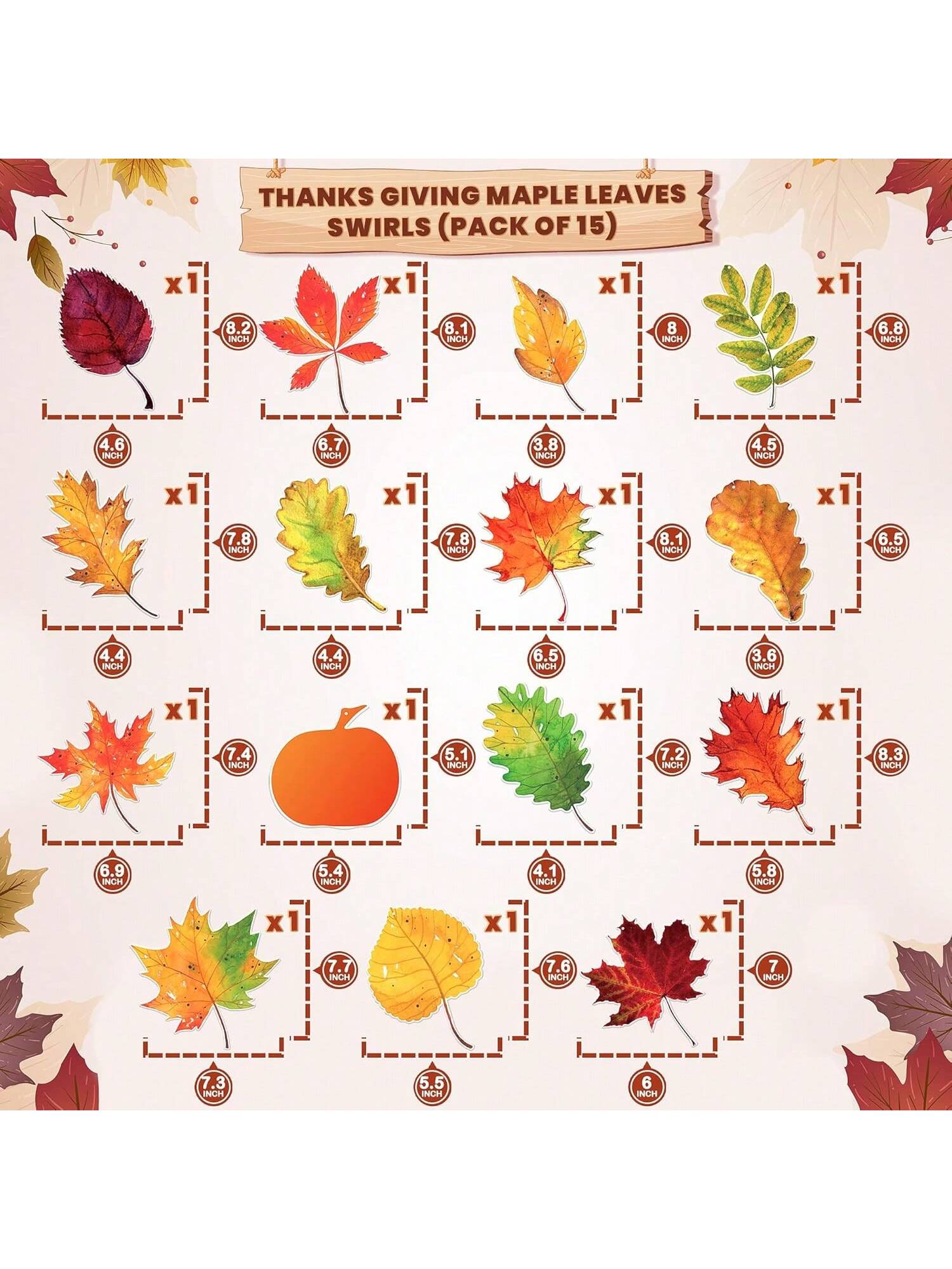 30 Fall Hanging Swirls – No DIY Needed, Autumn Leaves Decor For Home Or Thanksgiving Party For Christmas, Halloween And Thanksgiving,