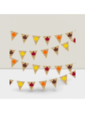24ft Fall Burlap Banner Maple Leaf Garland Rustic Autumn Decor