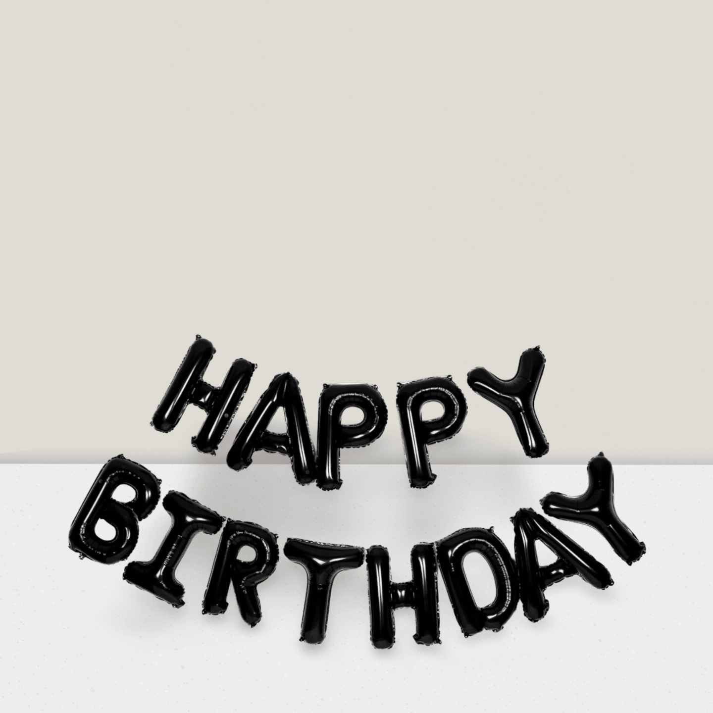 16 Inch Black Happy Birthday Foil Balloons for Party Celebration