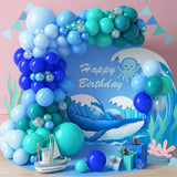 112-Piece Blue Balloon Arch Kit – Ocean Theme Decor For Boys' Birthday Or Baby Shower Party -