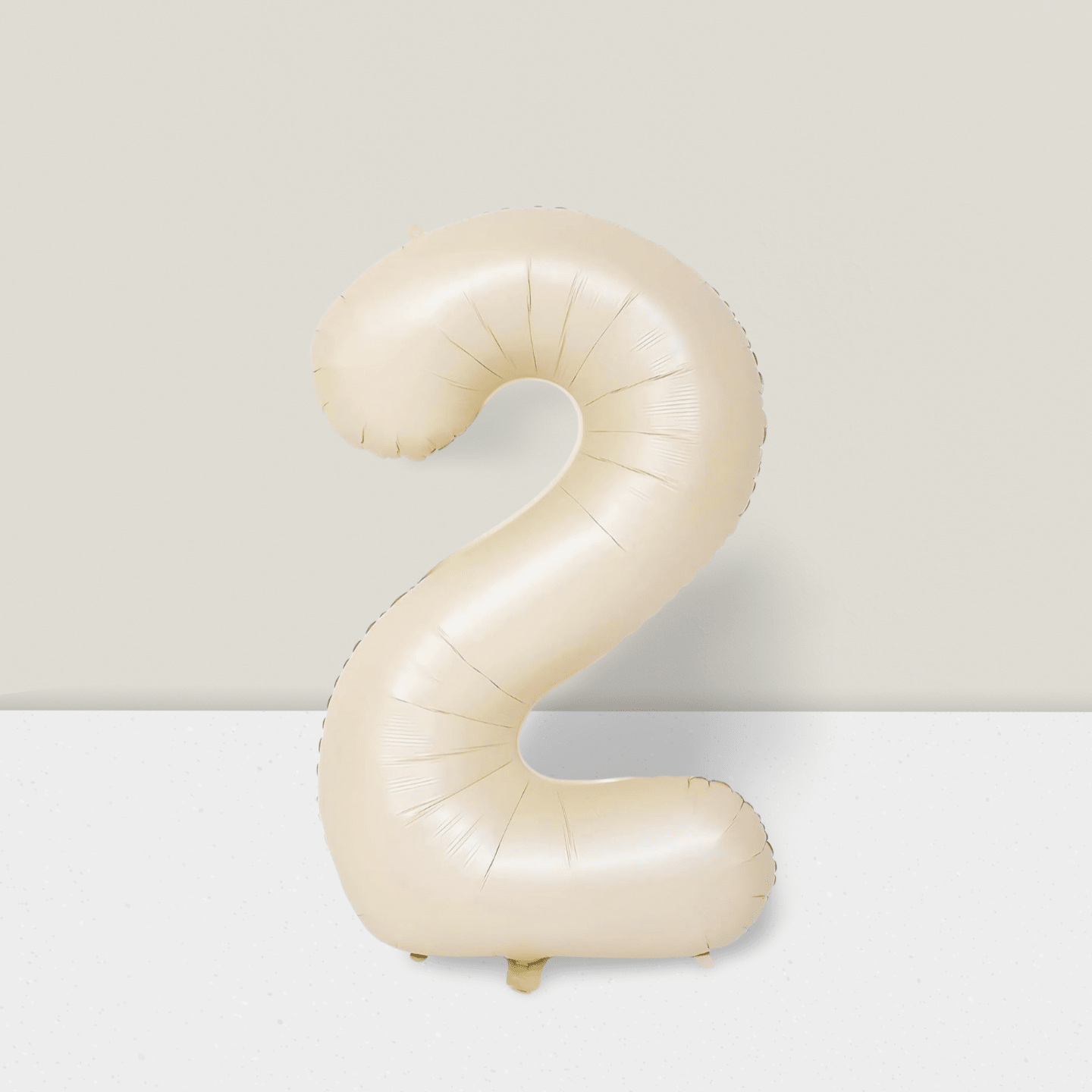 40 Inch Cream Foil Number 2 Balloon for Birthday Anniversary Party