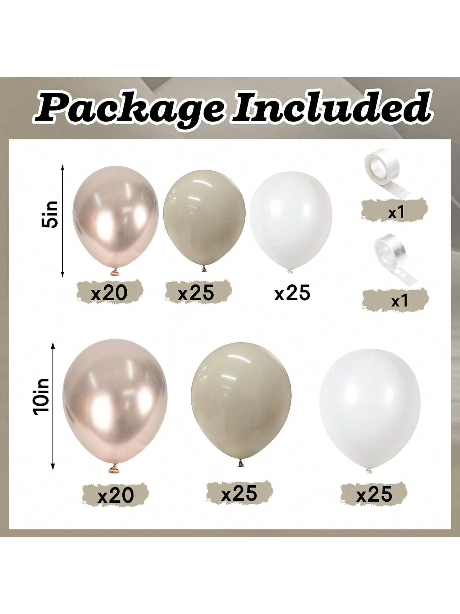 Pearl White Balloon Garland Kit 112pcs Wedding & Shower Decor