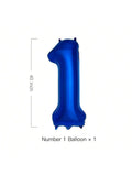 40 Inch Navy Blue Number 1 Foil Balloon for Birthday & Graduation