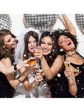 6 Pc 22 Inch Silver Disco Ball Foil Balloons for Retro Parties Birthday and Graduation