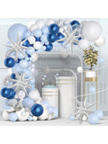 6 Pc 22 Inch Silver Star Foil Balloons for Christmas Birthday and Party Decor