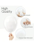 120 Pc White Balloon Arch Kit in Various Sizes for Wedding Birthday and Bridal Decor