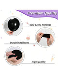 12 Inch Pink Purple Black Silver Metallic Balloons with Ribbon for Party Decor