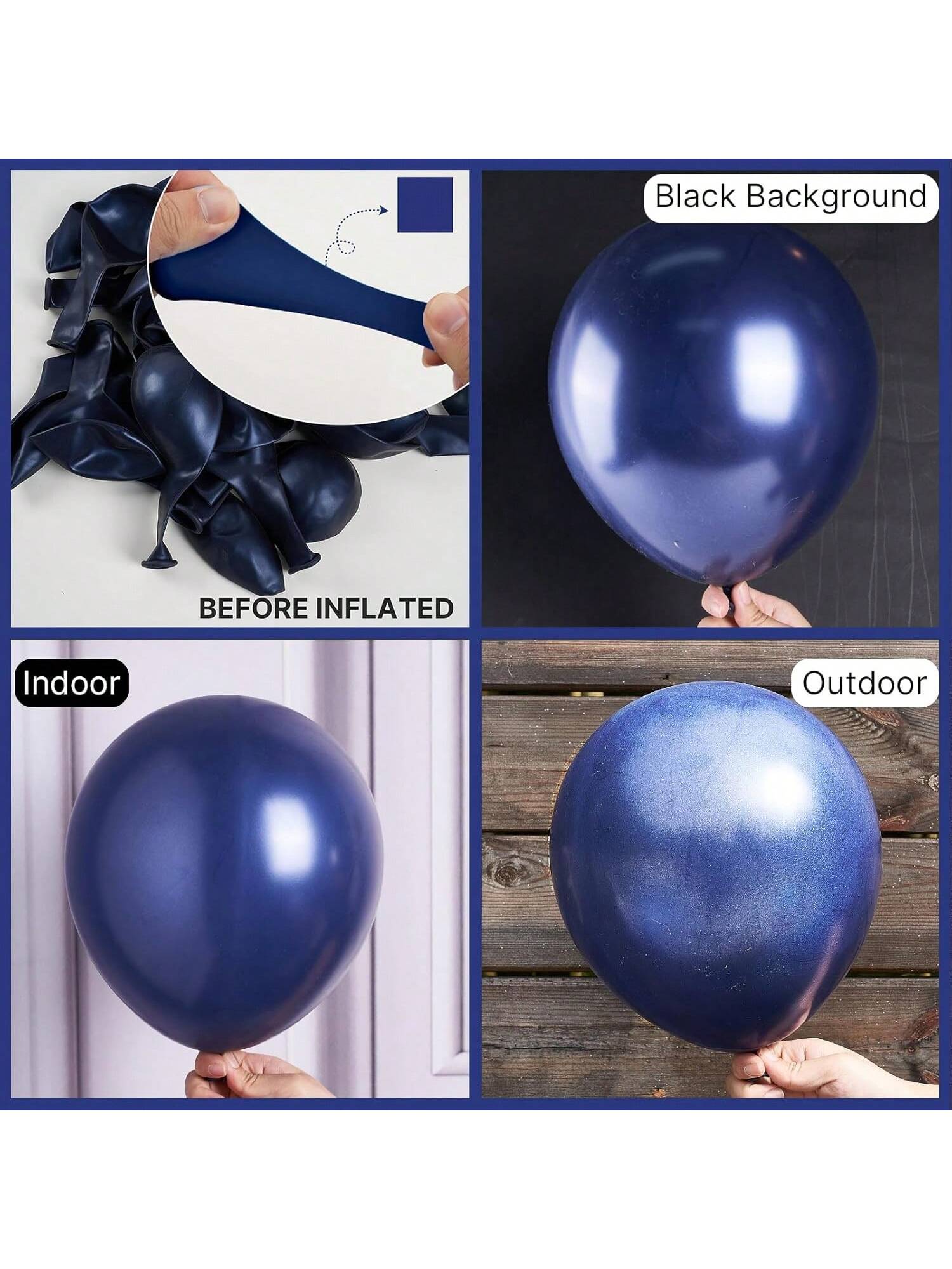 127Pcs Navy Blue Balloon Arch Kit Mixed Sizes For Graduation, Wedding & Party Decor