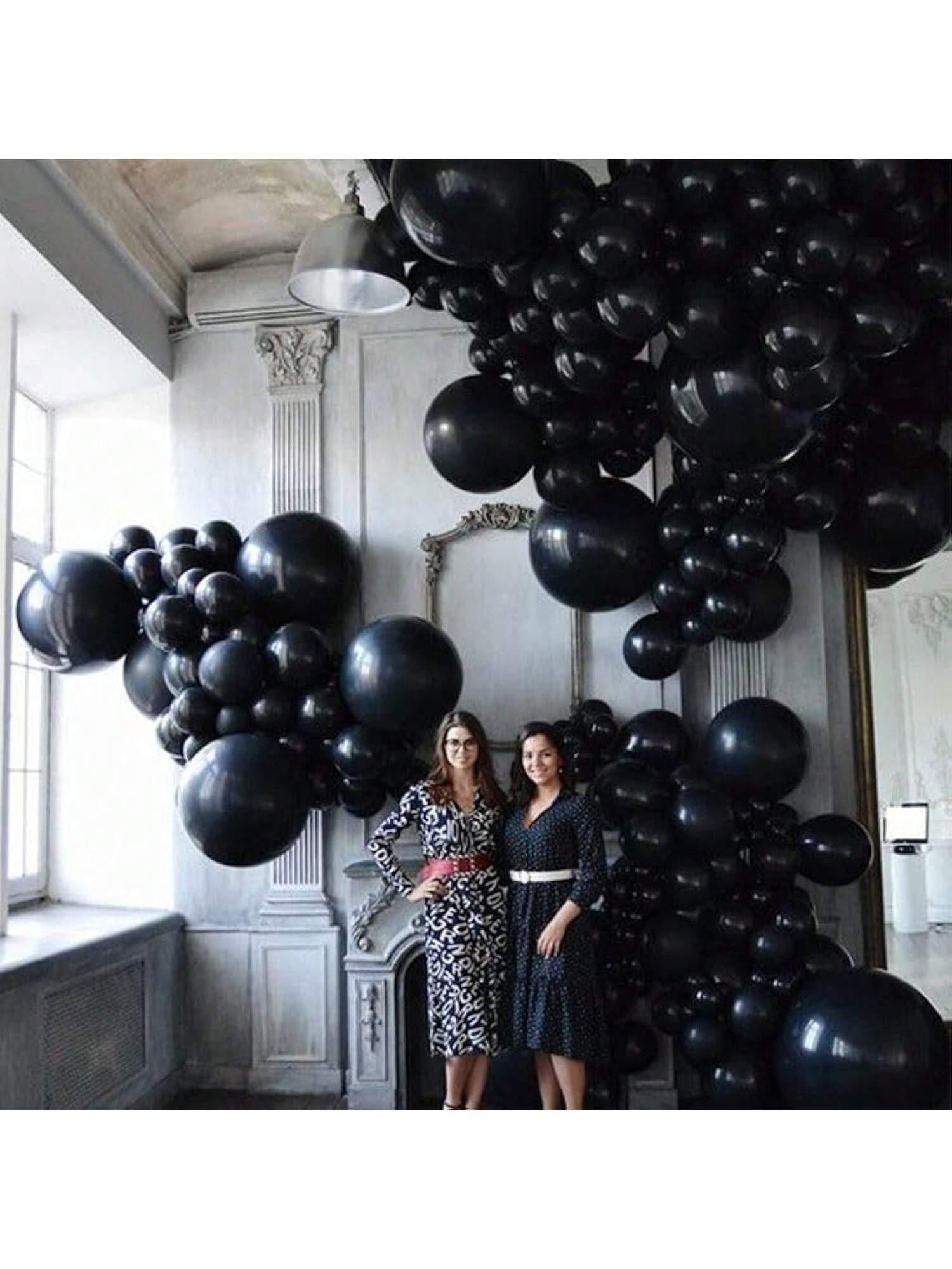 8pcs 36in Black Giant Latex Balloons for Birthday Wedding & Graduation