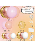147pcs Rose Gold Balloon Arch Kit Metallic Party Decorations