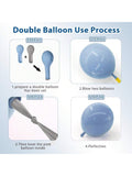 Dusty Blue Gold Balloon Arch Kit Double-Stuffed Pastel Balloons for Events