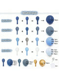 Dusty Blue Gold Balloon Arch Kit Double-Stuffed Pastel Balloons for Events