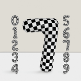 40 Inch Checkered Number 7 Balloon for Race Car 7th Birthday Party