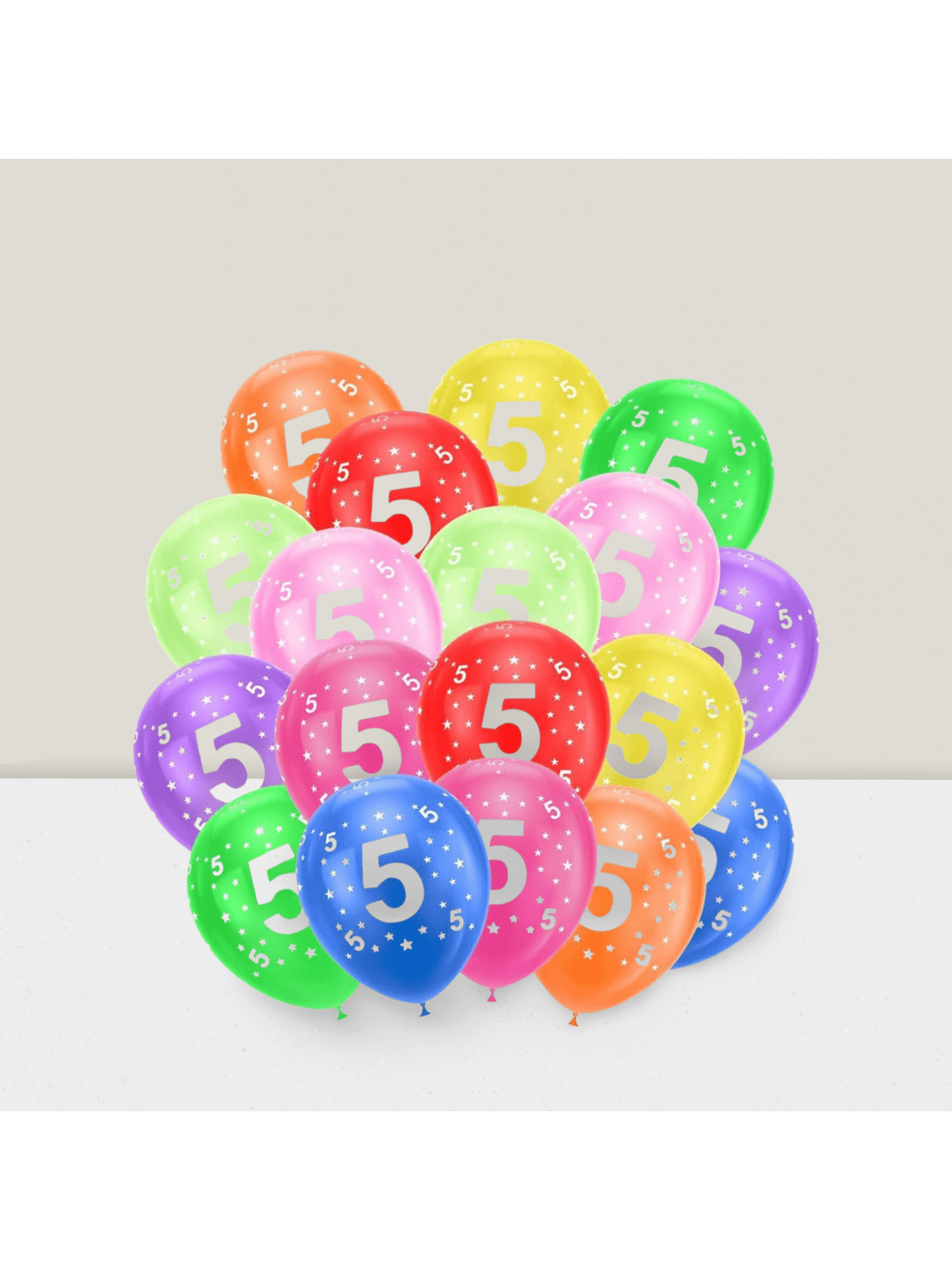 18 Pc 12 Inch Number 5 Balloons for 5th Birthday & Anniversary Party