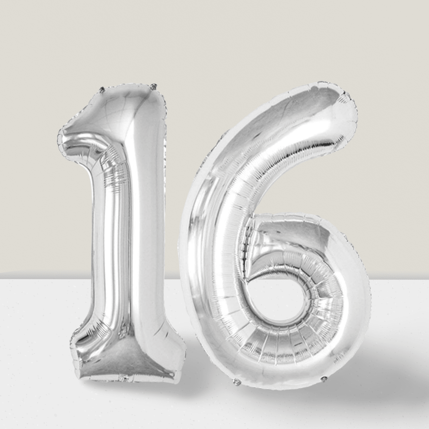 42 Inch Silver Number 16 Balloon for Sweet 16 Birthday or Anniversary Party