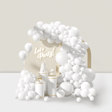 120 Pc White Balloon Arch Kit in Various Sizes for Wedding Birthday and Bridal Decor