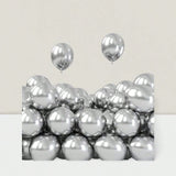 120 Pcs 5" Silver Metallic Balloons For Garland, Arch, Birthday & Wedding Party Decor