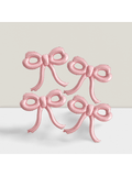 4 Pc Pink Bow Foil Balloons for Birthday Baby Shower and Wedding Decor