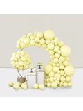 129Pcs Pastel Yellow Balloon Arch Kit Mixed Sizes For Birthday, Wedding & Party Decor