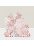 116pcs Pink White Balloon Arch Kit with Pearl Bow for Weddings & Parties