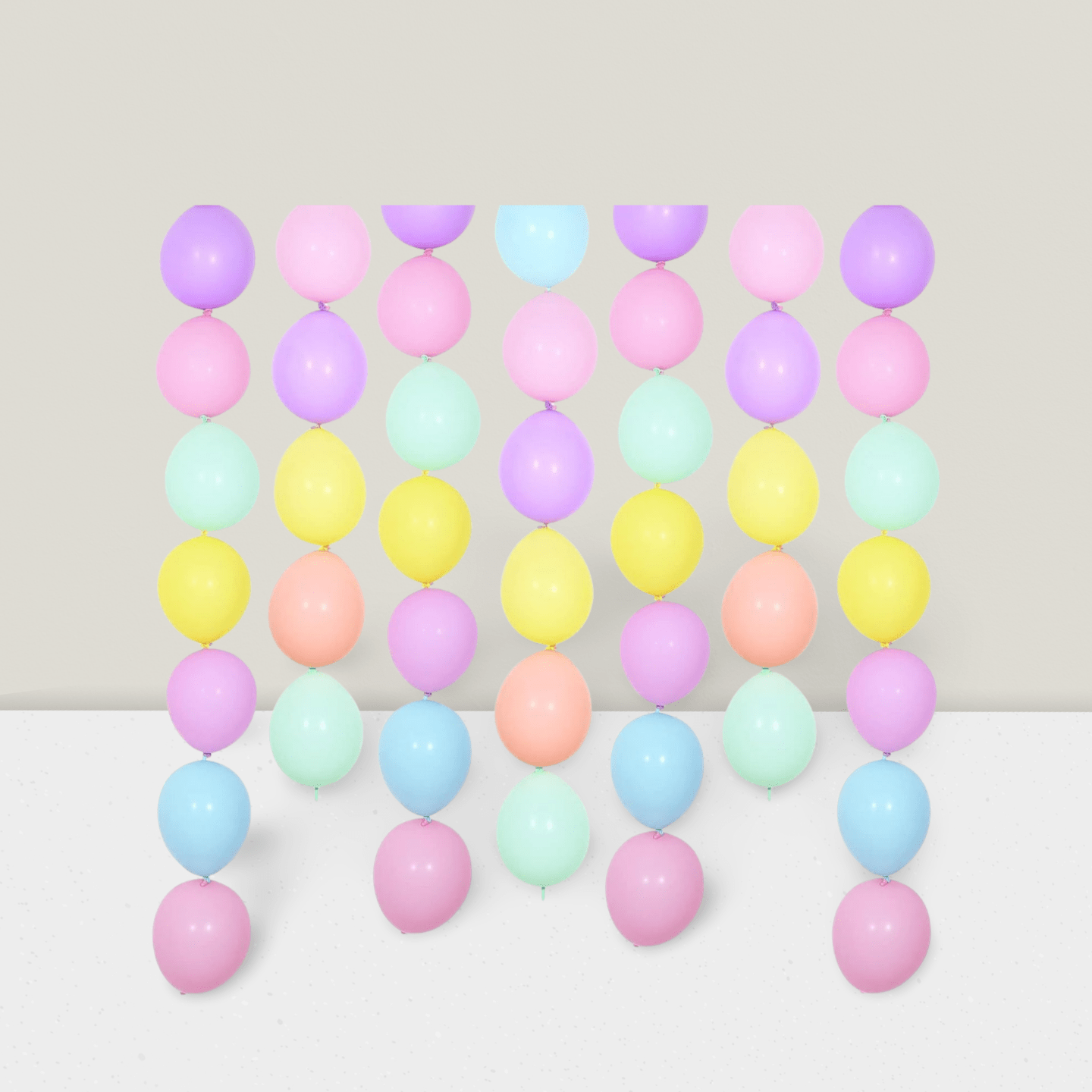 100pcs 10" Macaron Link Balloons Pastel Party Decorations
