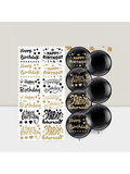 42pcs Birthday Bobo Balloon Set 18" Transparent Bubble Balloons Decorations