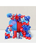 Red Blue Star Foil Balloon Garland Kit Bold Arch for Parties Showers Graduation