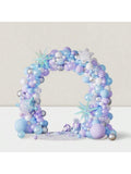 159PCS Winter Balloon Garland Kit Blue Purple Iridescent Snowflakes Decor