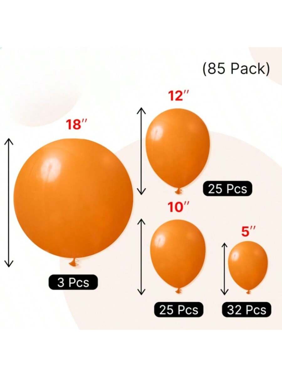 85-Piece Balloon Set for Garland or Arch for Birthday, Baby Shower, or Party