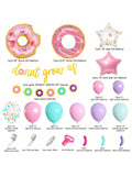 114pcs Donut Party Decor Set with Balloon Garland for Birthday & Baby Shower