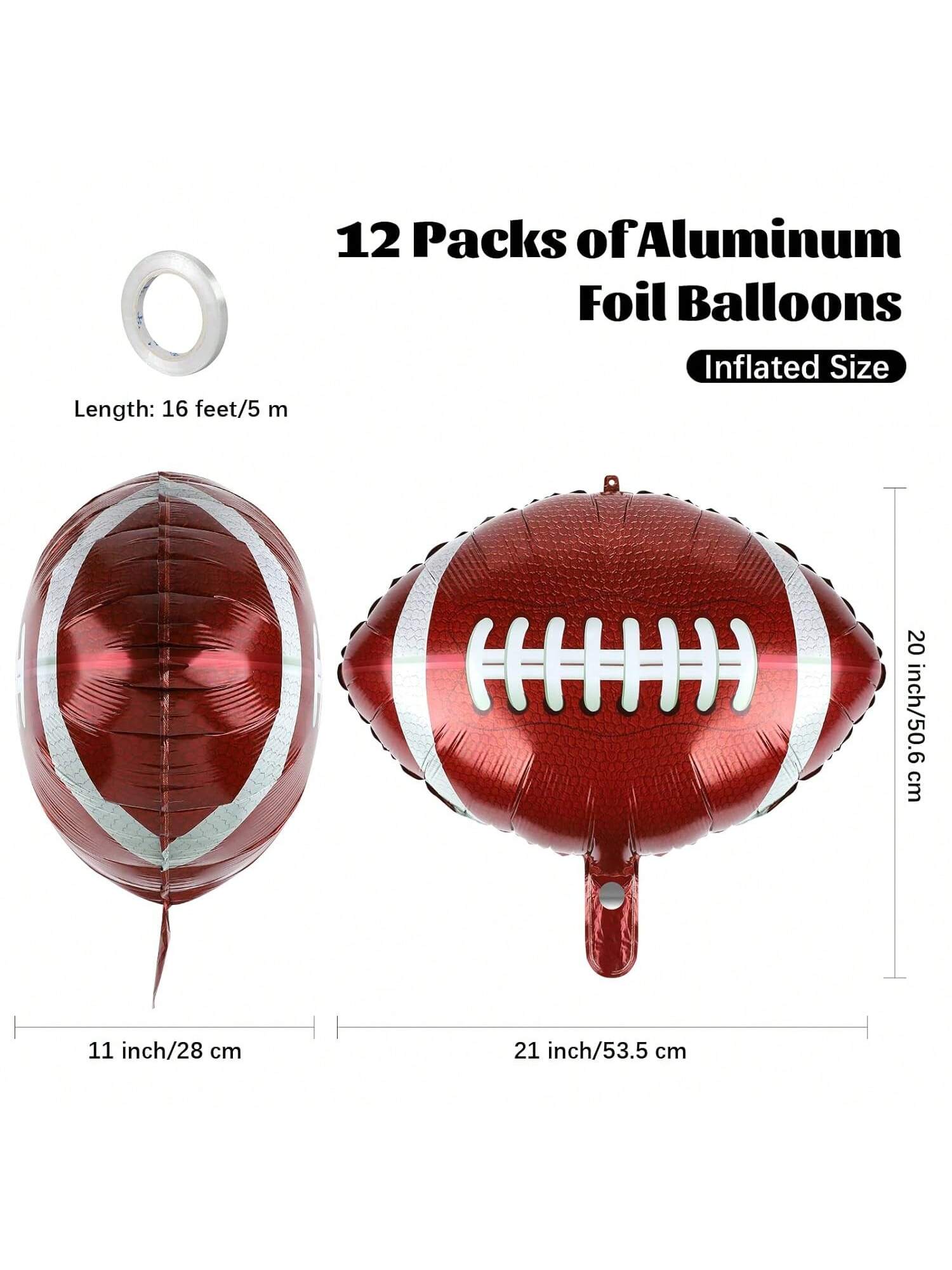 12 Pcs 18" Foil Mylar Balloons Themed Party Decorations For Birthday Party Supplies