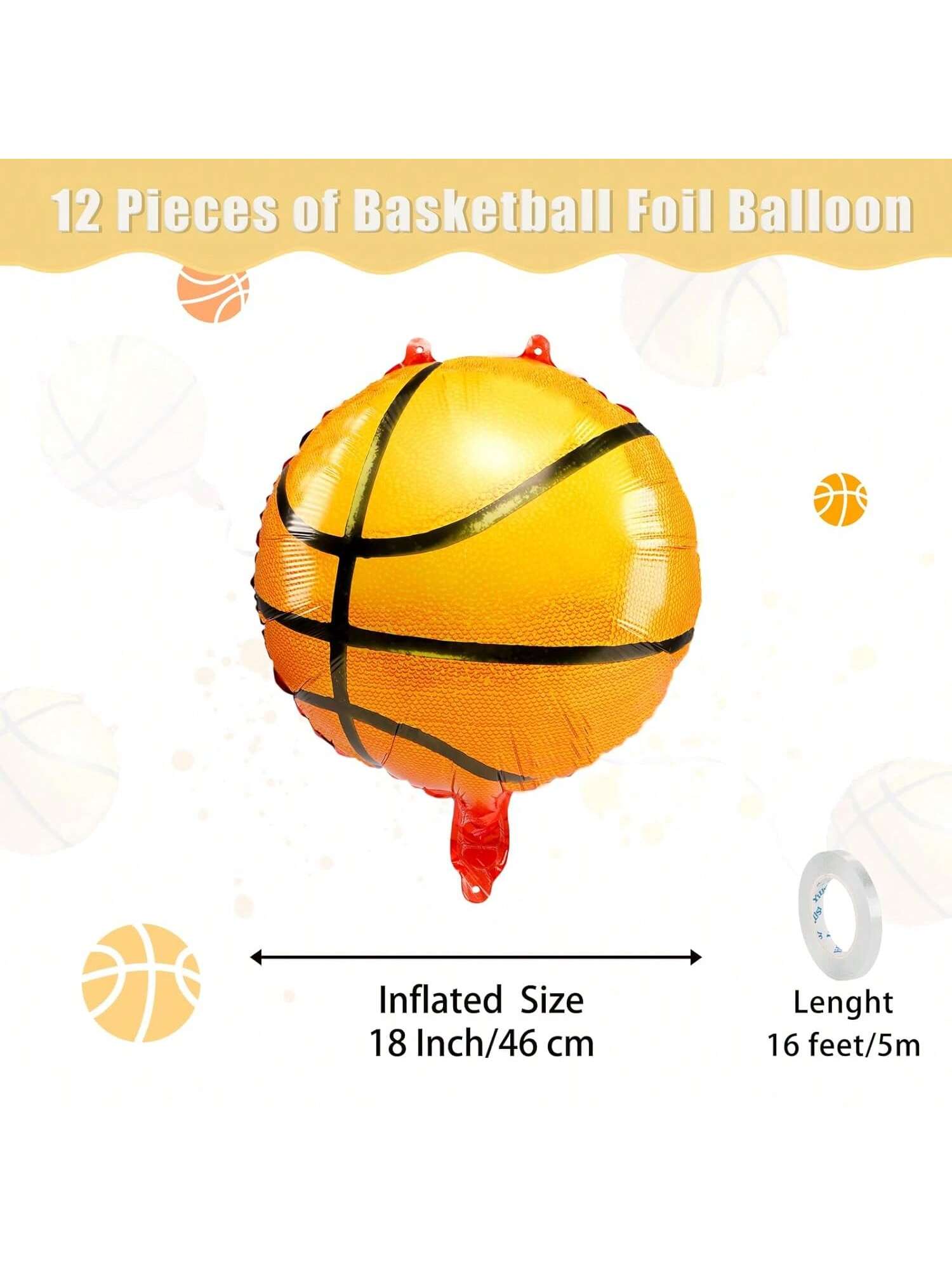 12 Pcs 18" Foil Mylar Balloons Themed Party Decorations For Birthday Party Supplies