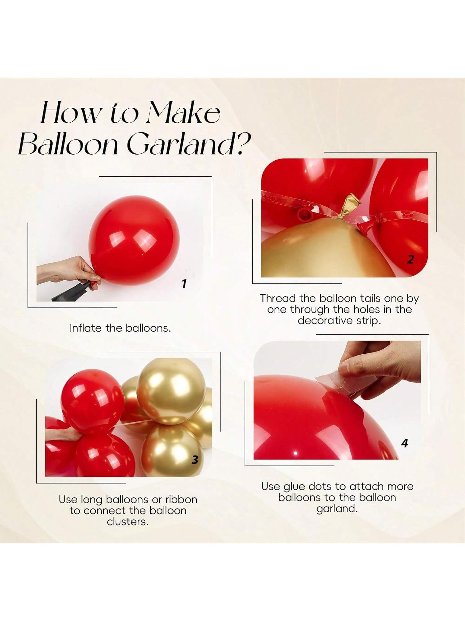 147pcs  Balloon Arch Kit For Wedding, Engagement, Bridal Shower & Birthday Decor