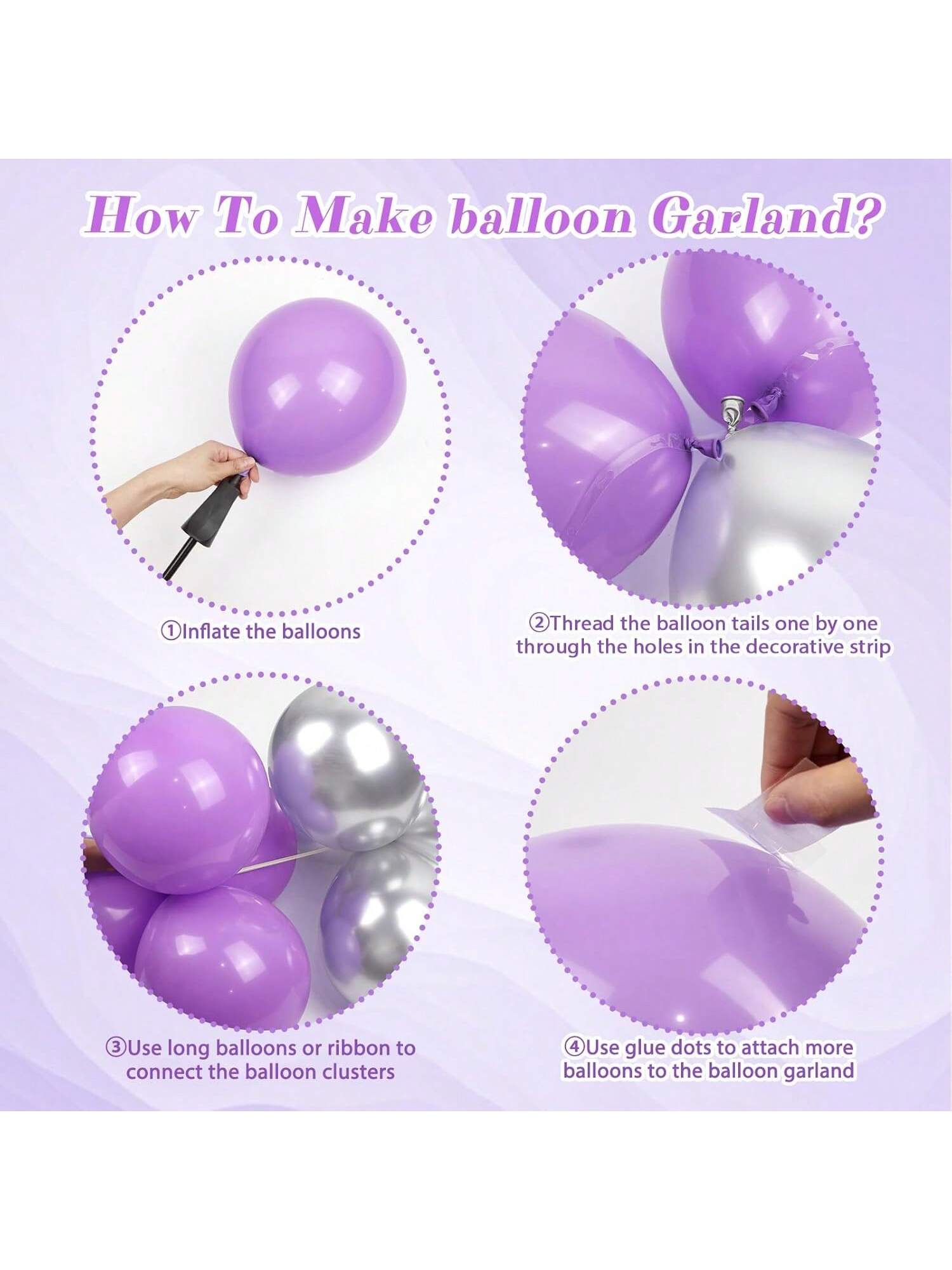 147pcs  Balloon Arch Kit For Wedding, Engagement, Bridal Shower & Birthday Decor