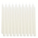 40 Ivory Taper Candles 10in Unscented Smokeless Long-Burning