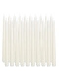 40 Ivory Taper Candles 10in Unscented Smokeless Long-Burning
